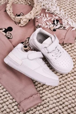 Best Dziecięce Sportowe Buty Na Rzep Białe Airy Dzieci Dziewczęce