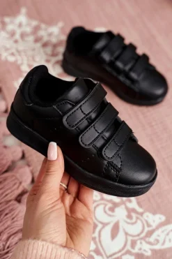 Outlet Boto Dziecięce Sportowe Buty Na Rzepy Czarne Fifi
