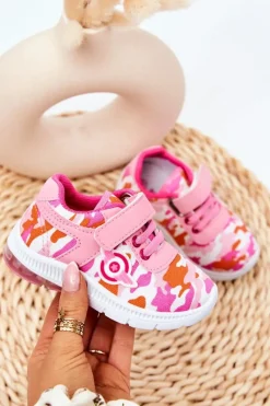 Online Boto Dziecięce Sportowe Buty Na Rzep Różowe Bethy