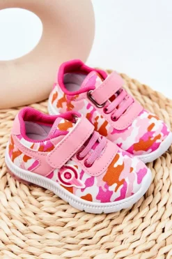 Online Boto Dziecięce Sportowe Buty Na Rzep Różowe Bethy