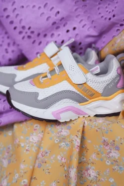 Online Big Star Shoes Dziecięce Sportowe Buty Na Rzep Big Star JJ374257 Biało-Żółte Wielokolorowy