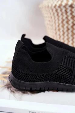Hot Evento Dziecięce Sportowe Buty Slip-On Czarne Bobi