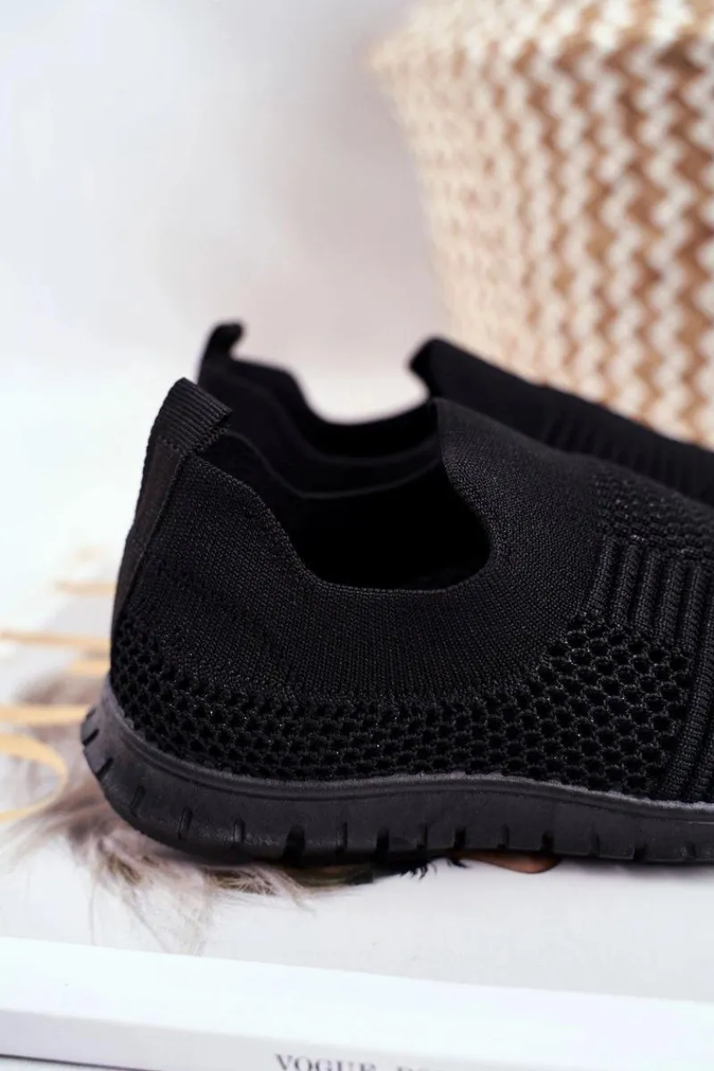 Hot Evento Dziecięce Sportowe Buty Slip-On Czarne Bobi