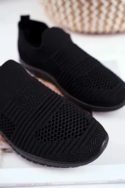 Hot Evento Dziecięce Sportowe Buty Slip-On Czarne Bobi