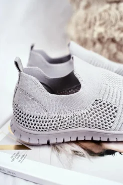 Dziewczęce></noscript>Evento Dziecięce Sportowe Buty Slip-On Szare Bobi