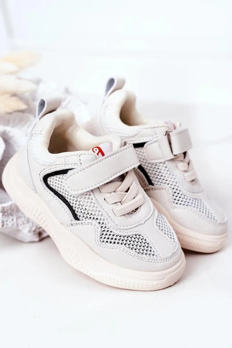 New Dziecięce Sportowe Buty Sneakersy Beżowe Fun Dzieci Chłopięce|Dziewczęce
