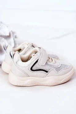 New Dziecięce Sportowe Buty Sneakersy Beżowe Fun Dzieci Chłopięce|Dziewczęce
