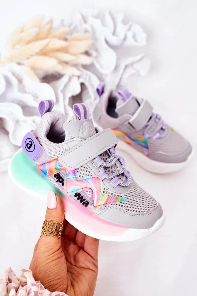 Clearance Boto Dziecięce Sportowe Buty Sneakersy Szare Jump Jump