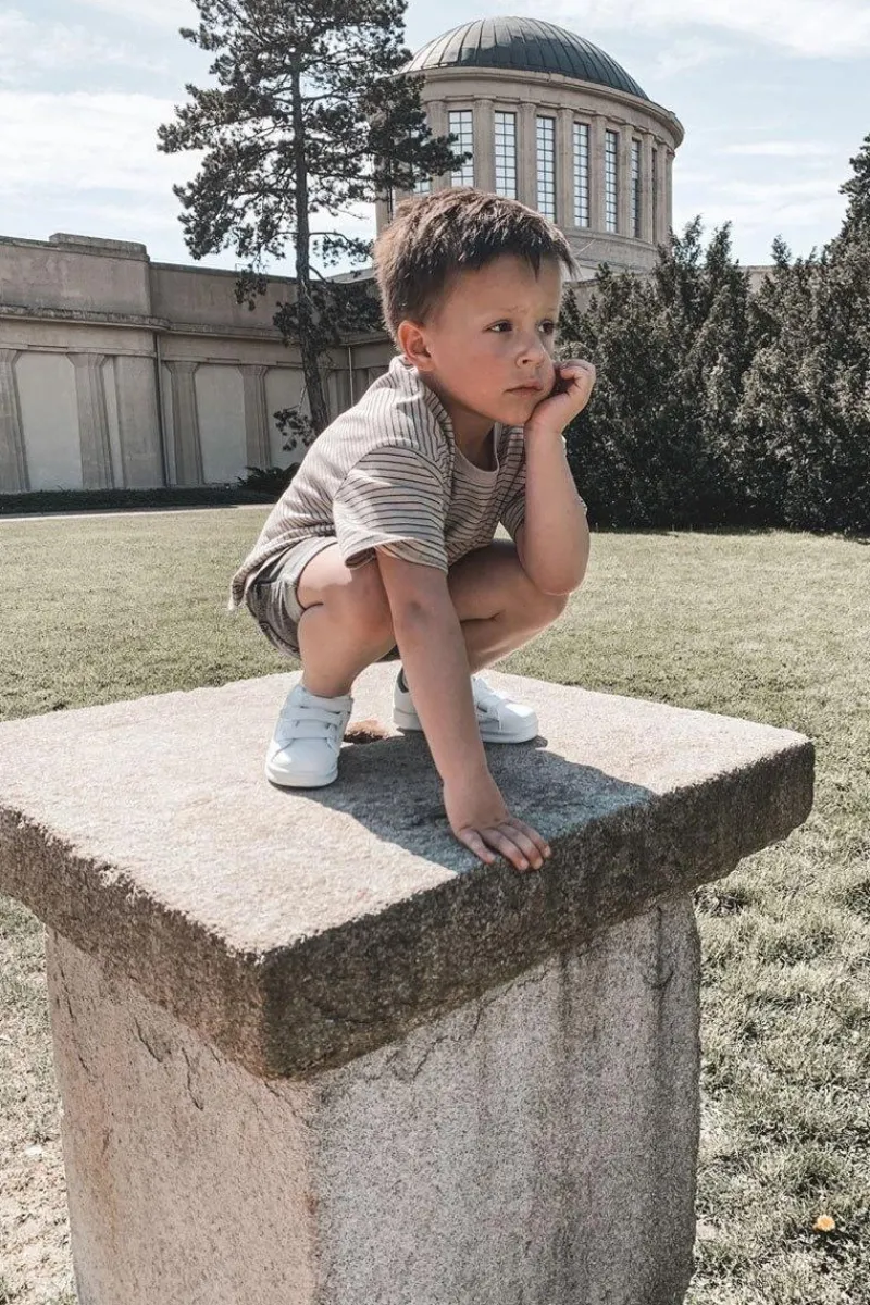 Chłopięce|Dziewczęce>Boto Dziecięce Sportowe Buty Sneakersy Biało-Czarne Bilbo