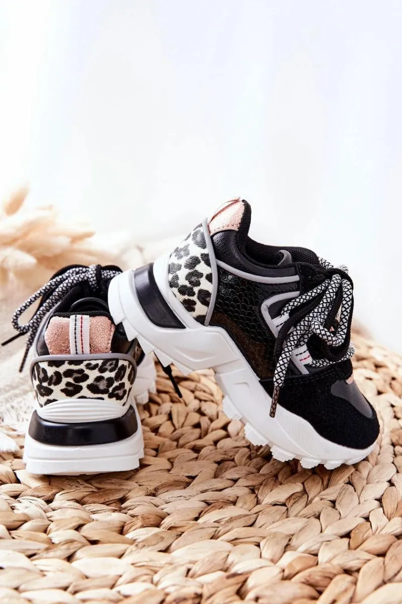 Dziewczęce>Boto Dziecięce Sportowe Buty Sneakersy Czarne Rommie