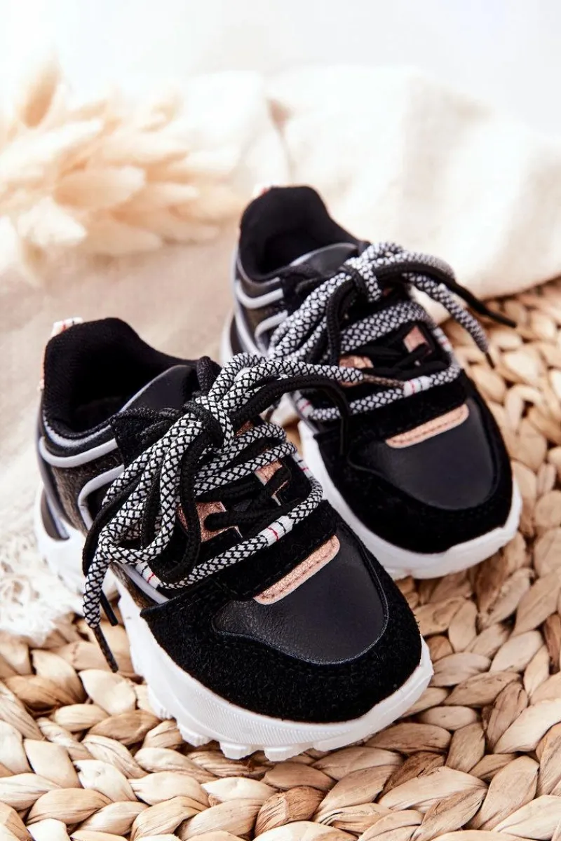 Dziewczęce>Boto Dziecięce Sportowe Buty Sneakersy Czarne Rommie