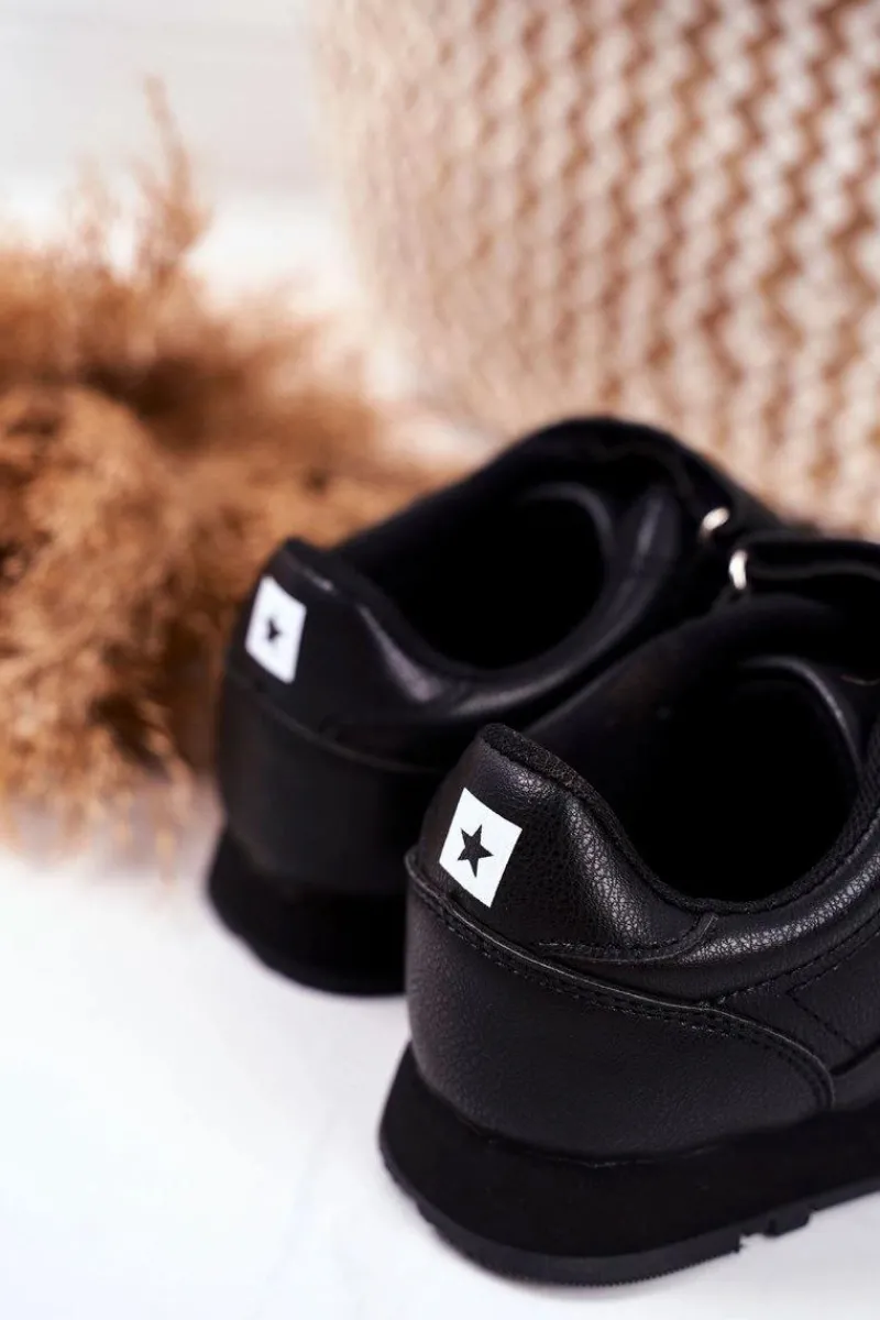 Discount Dziecięce Sportowe Buty Sneakersy Big Star GG374059 Czarne Dzieci Chłopięce|Dziewczęce