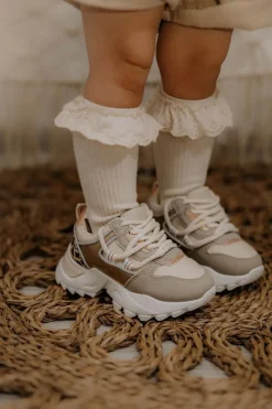 Dziecięce Sportowe Buty Sneakersy Beżowe Rommie Dzieci Dziewczęce