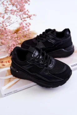 Online Boto Dziecięce Sportowe Buty Sneakersy Czarne Kizzie
