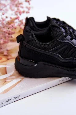 Online Boto Dziecięce Sportowe Buty Sneakersy Czarne Kizzie