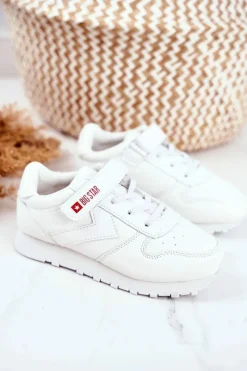 Big Star Shoes Dziecięce Sportowe Buty Sneakersy Big Star GG374057 Białe
