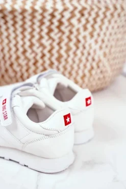 Big Star Shoes Dziecięce Sportowe Buty Sneakersy Big Star GG374057 Białe