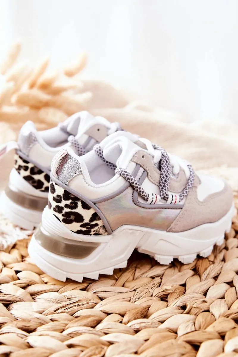 Discount Boto Dziecięce Sportowe Buty Sneakersy Białe Rommie