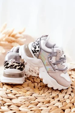 Discount Boto Dziecięce Sportowe Buty Sneakersy Białe Rommie