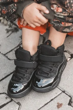 Sale Dziecięce Sportowe Buty Sznurowane Czarne Darina Dzieci Chłopięce|Back To School