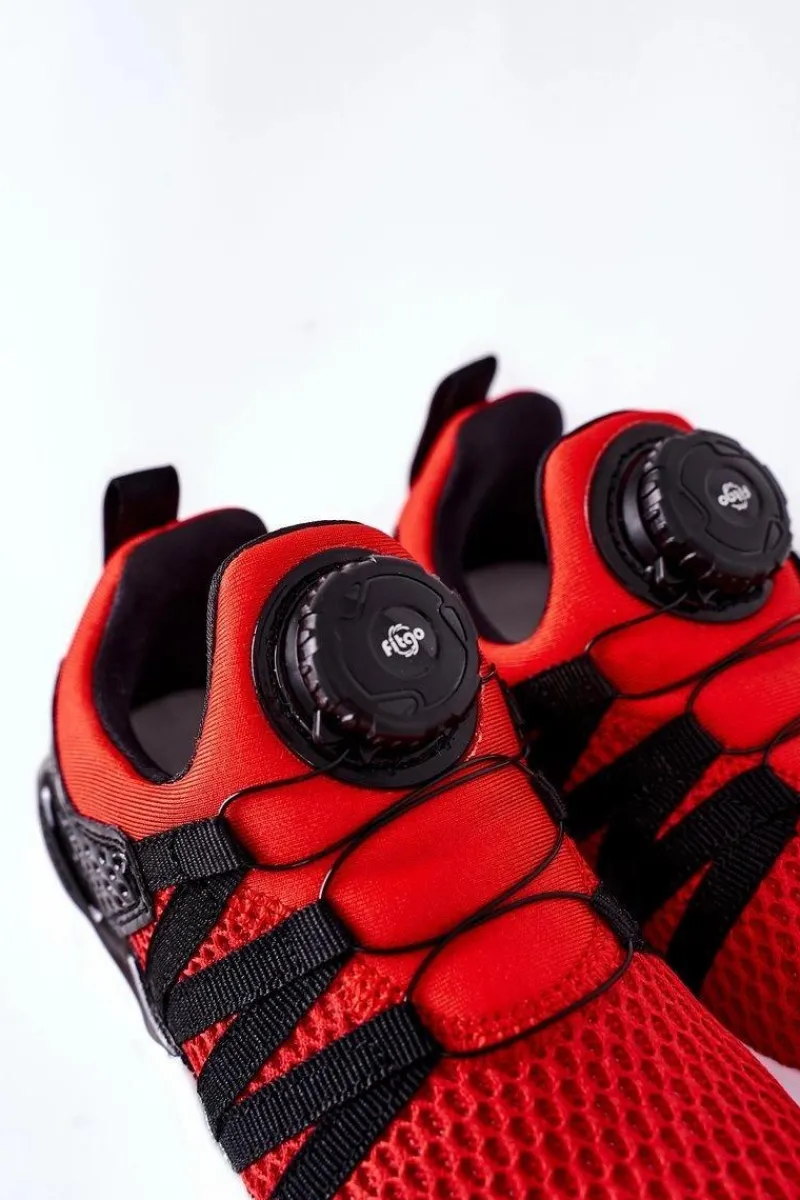 Discount Dziecięce Sportowe Buty Z Pokrętłem ABCKIDS Czerwone Dzieci Chłopięce|Dziewczęce