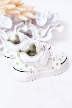 New Dziecięce Sportowe Buty Z Pandą Biało-Zielone Chico Dzieci Chłopięce|Dziewczęce