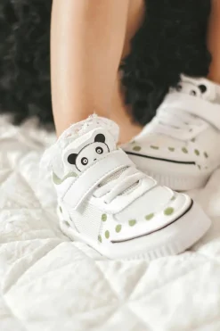 New Dziecięce Sportowe Buty Z Pandą Biało-Zielone Chico Dzieci Chłopięce|Dziewczęce