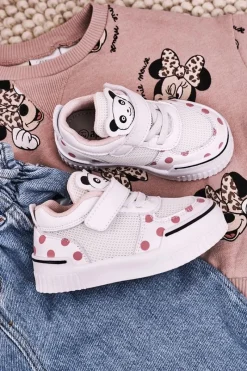 Dziewczęce>Boto Dziecięce Sportowe Buty Z Pandą Biało Różowe Chico