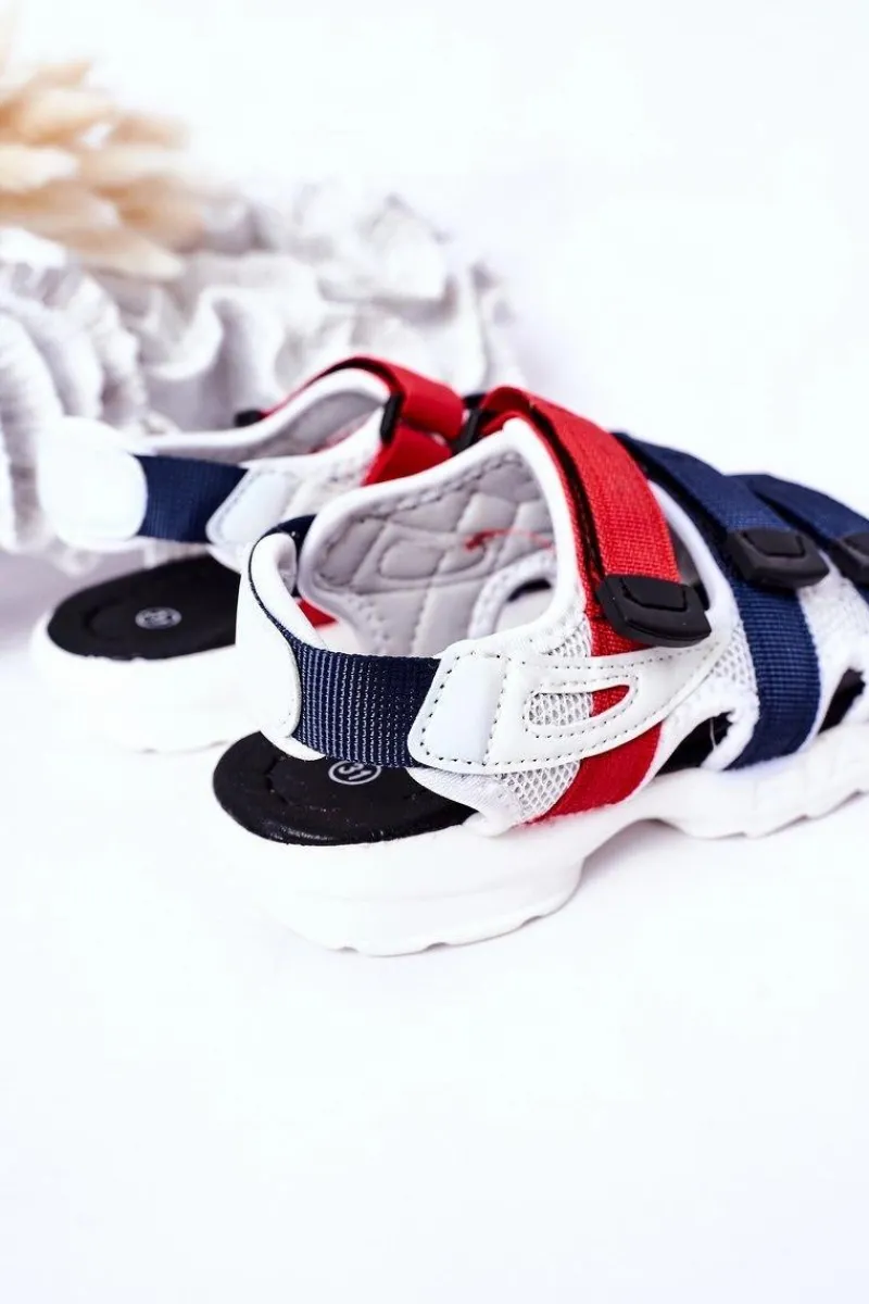 New Boto Dziecięce Sportowe Sandały Na Rzepy Granatowe Flyn