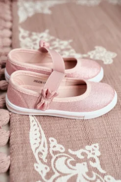 Hot Evento Dziecięce Tenisówki Balerinki Różowe Bianka