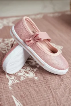 Hot Evento Dziecięce Tenisówki Balerinki Różowe Bianka