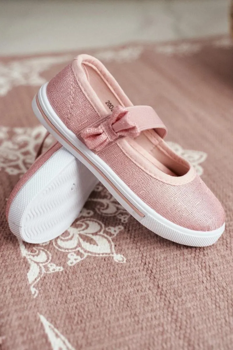 Hot Evento Dziecięce Tenisówki Balerinki Różowe Bianka