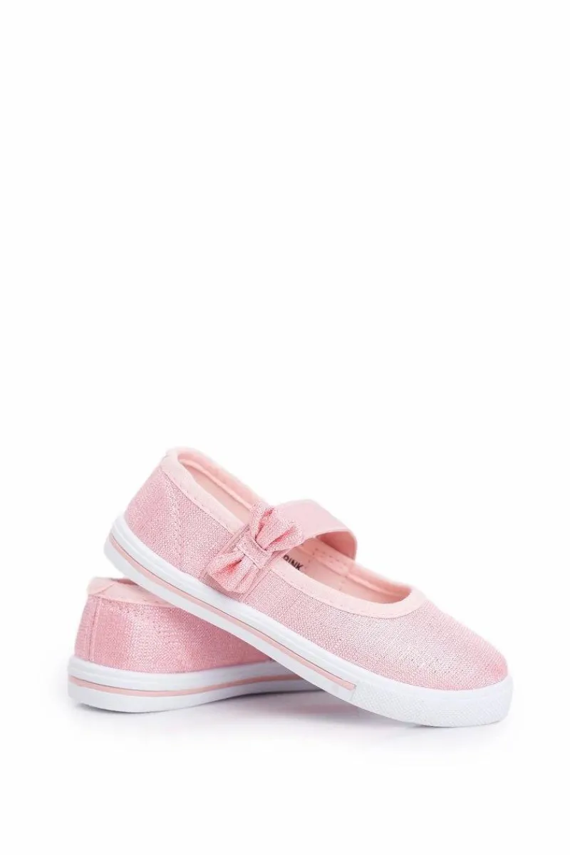 Hot Evento Dziecięce Tenisówki Balerinki Różowe Bianka