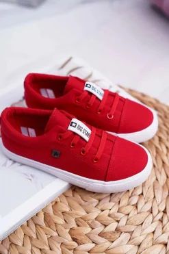 Chłopięce|Dziewczęce>Big Star Shoes Dziecięce Trampki Big Star DD374077 Czerwone