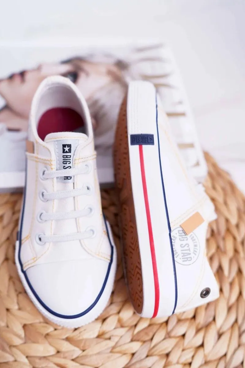 Hot Big Star Shoes Dziecięce Trampki Big Star Białe DD374130