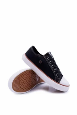 Clearance Dziecięce Trampki Big Star Czarne DD374090 Damskie Chłopięce|Dziewczęce