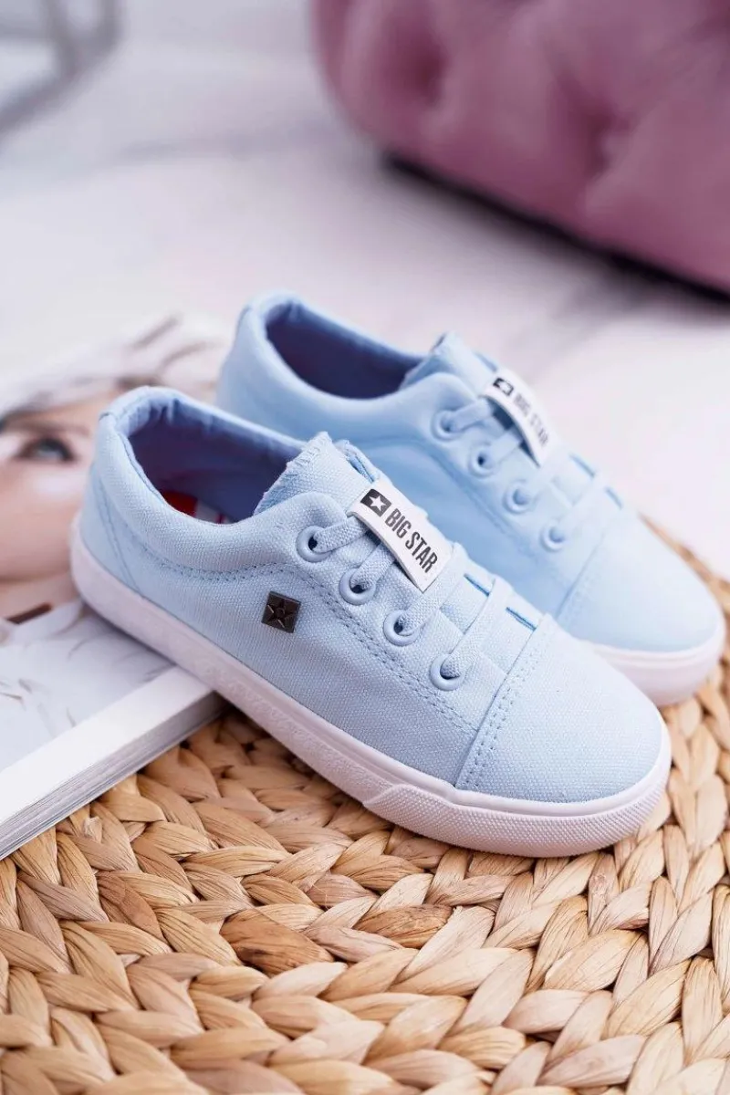 Clearance Dziecięce Trampki Big Star DD374075 Niebieskie Dzieci Chłopięce|Dziewczęce