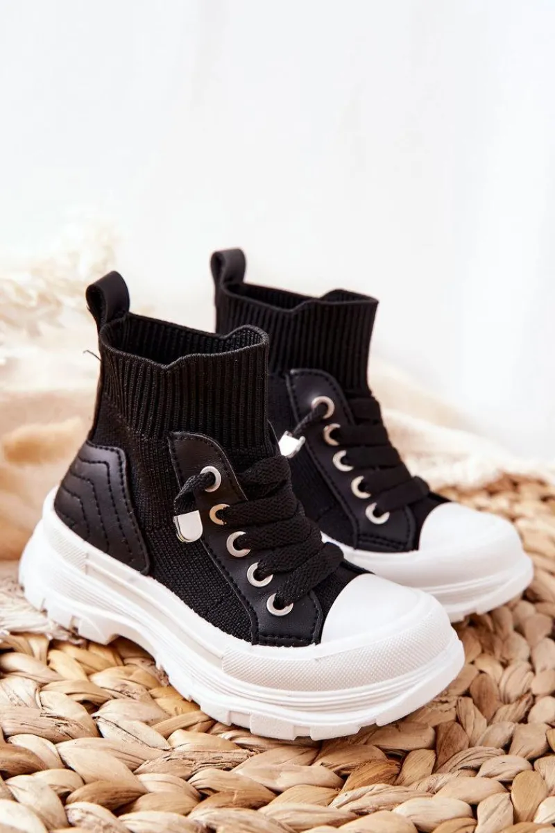 Chłopięce|Dziewczęce>Boto Dziecięce Trampki Czarne Best Of Joy