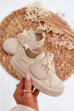 Chłopięce|Dziewczęce>Big Star Shoes Dziecięce Trampki HI-POLY SYSTEM BIG STAR NN374017 Beżowe Beżowy