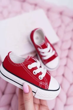Online Dziecięce Trampki Klasyczne Czerwone Filemon Dzieci Chłopięce|Dziewczęce