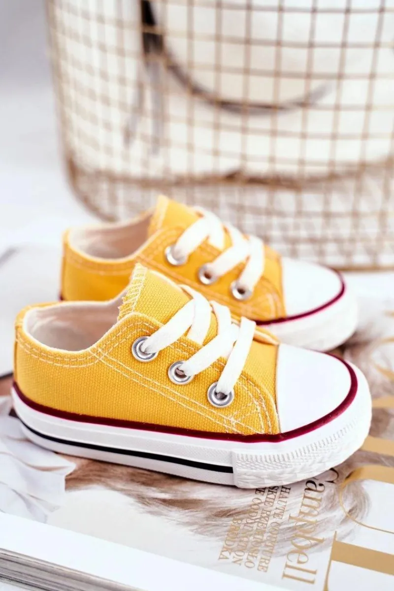 Outlet Boto Dziecięce Trampki Klasyczne Żółte Filemon