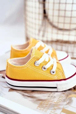 Outlet Boto Dziecięce Trampki Klasyczne Żółte Filemon