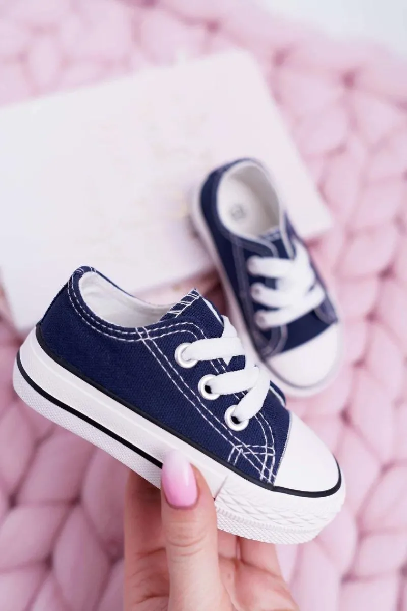 Clearance Boto Dziecięce Trampki Klasyczne Granatowe Filemon