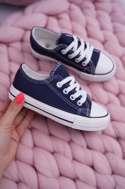 Clearance Boto Dziecięce Trampki Klasyczne Granatowe Filemon