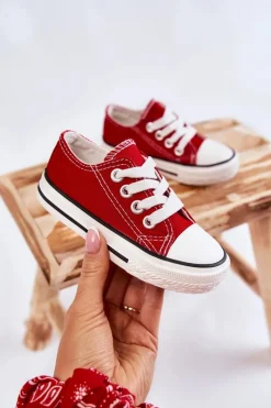 Outlet Boto Dziecięce Trampki Klasyczne Czerwone Filemon Czerwony