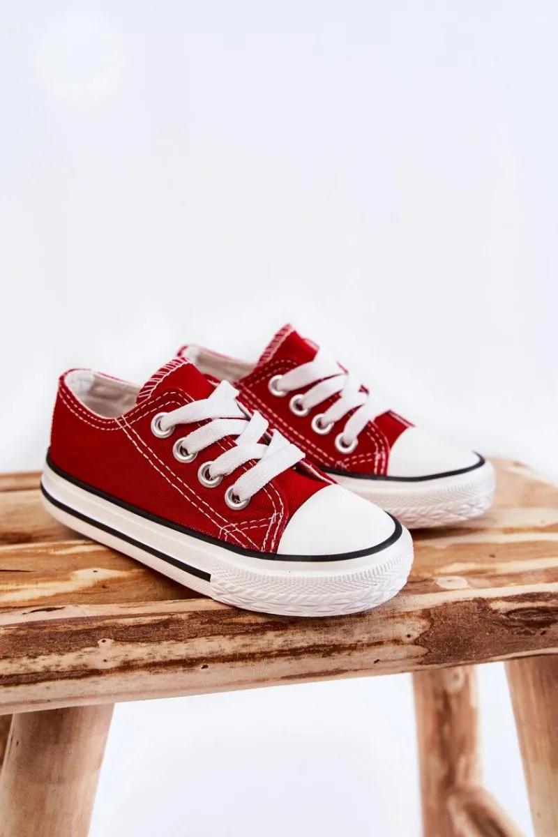 Outlet Boto Dziecięce Trampki Klasyczne Czerwone Filemon Czerwony