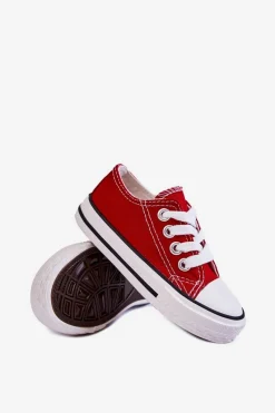 Outlet Boto Dziecięce Trampki Klasyczne Czerwone Filemon Czerwony