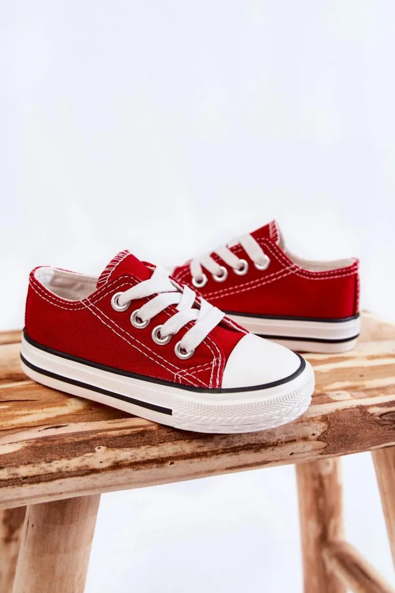 Outlet Boto Dziecięce Trampki Klasyczne Czerwone Filemon Czerwony