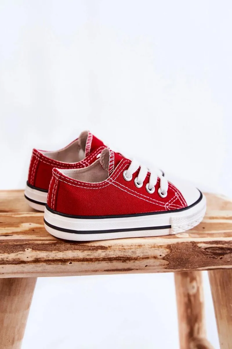 Outlet Boto Dziecięce Trampki Klasyczne Czerwone Filemon Czerwony