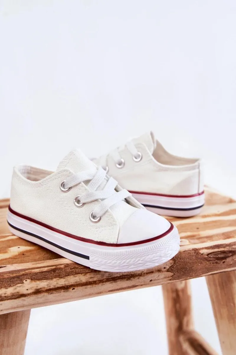 Sale Boto Dziecięce Trampki Klasyczne Białe Filemon Biały